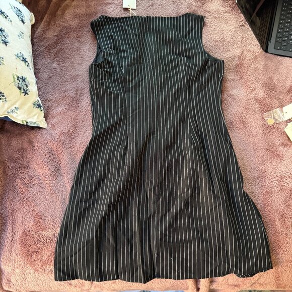 *NWT* RIHOAS Boat Neck Striped Mini Dress - Black & White Striped - Picture 4 of 4